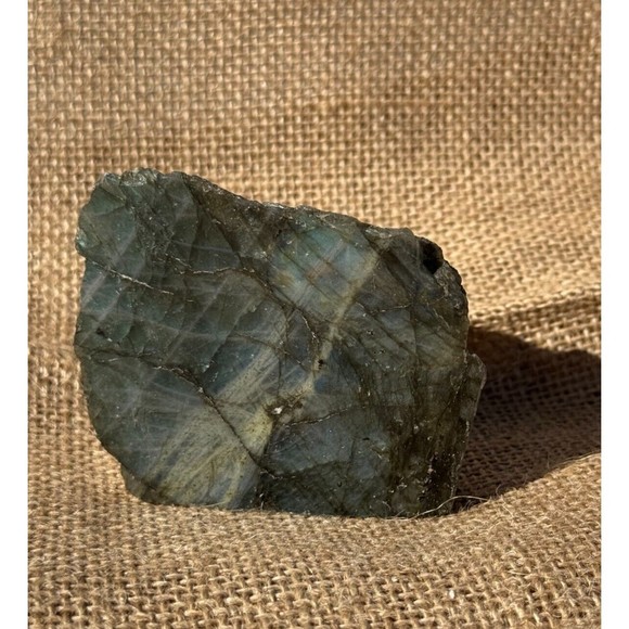 Labradorite Raw and Semi-Polished Specimen Slab 2.5" x 3" - Picture 5 of 12